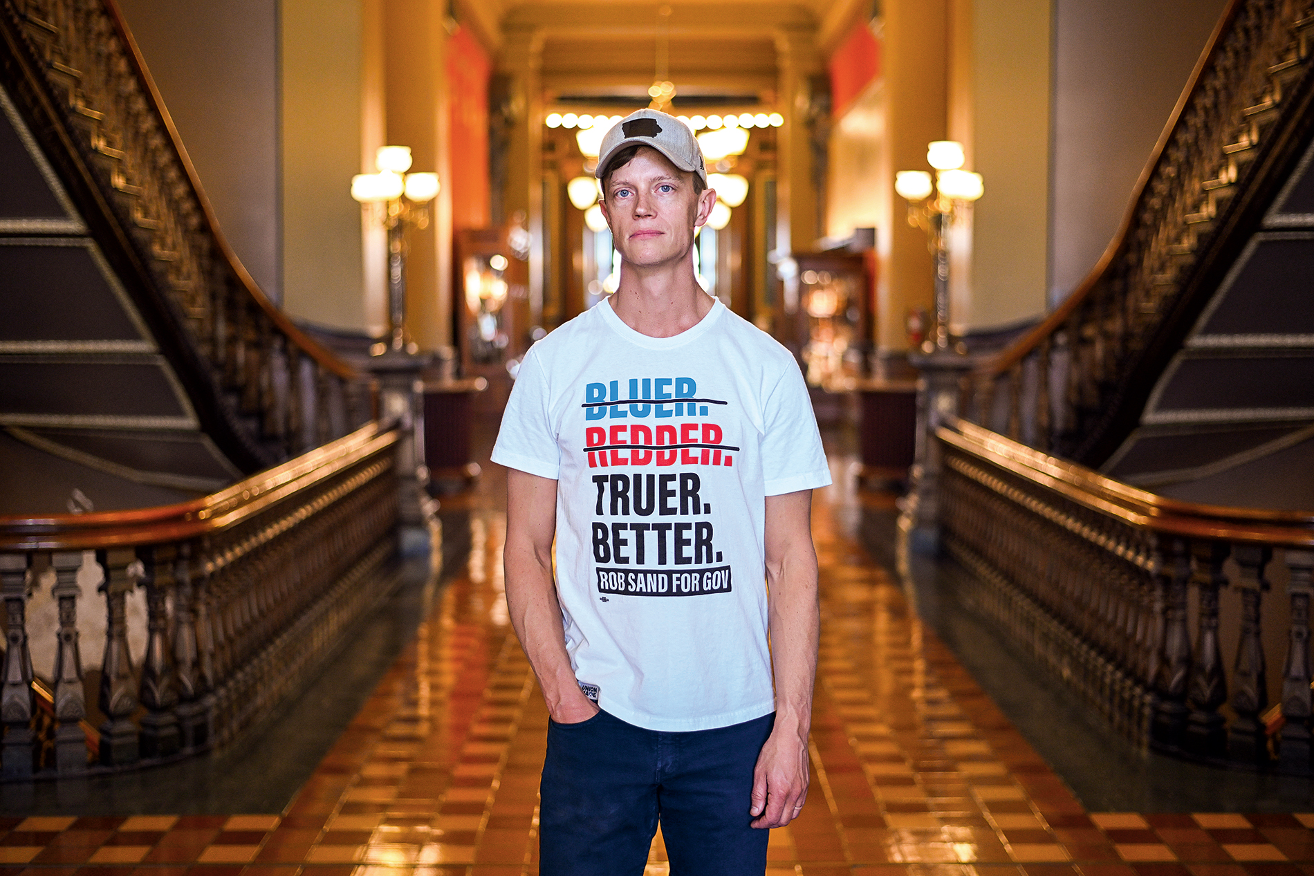 Rob Sand in the Iowa State Capital building